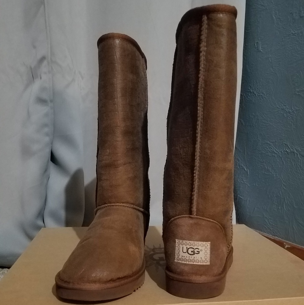 UGG Classic Tall Chocolate Croc Boots